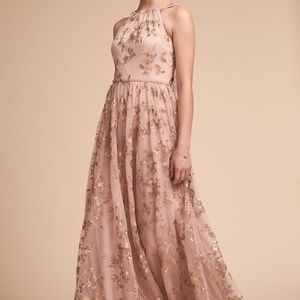 BHLDN Antonia Dress Blush/Gold Sz 4